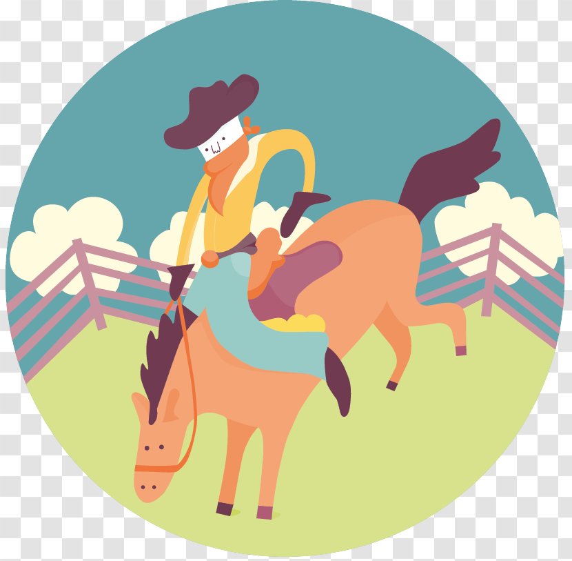 Horse Cattle Illustration Clip Art Cowboy Transparent PNG