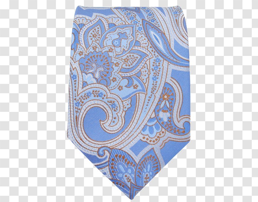 Paisley Silk Necktie Textile Jacquard Loom - Motif - Blue Transparent PNG