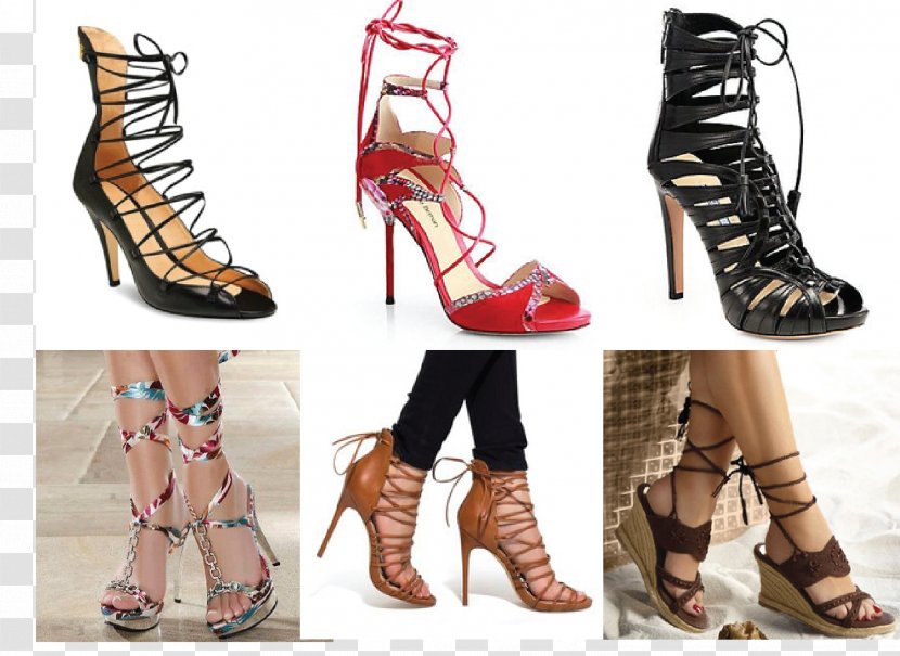 High-heeled Shoe Sandal Fashion Footwear - Flower Transparent PNG