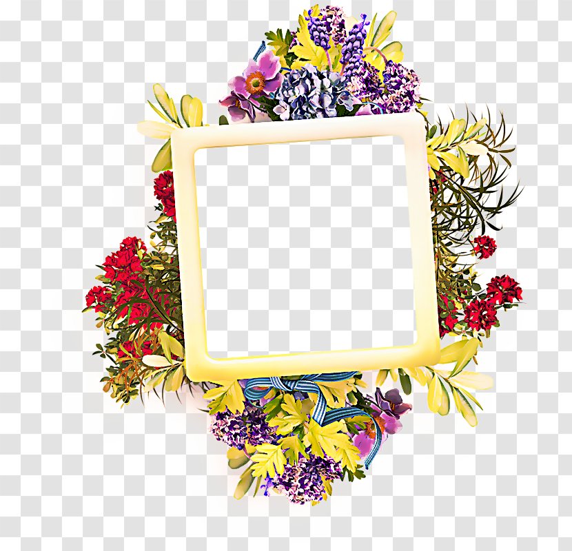 Background Flowers Frame - Cut - Wildflower Rectangle Transparent PNG