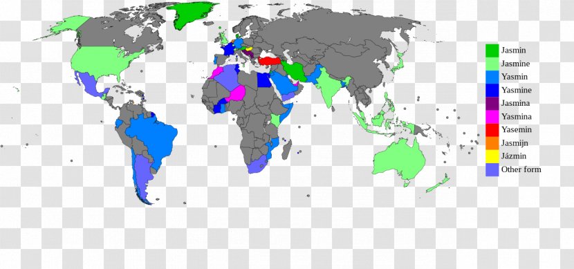World Map Name Transparent PNG