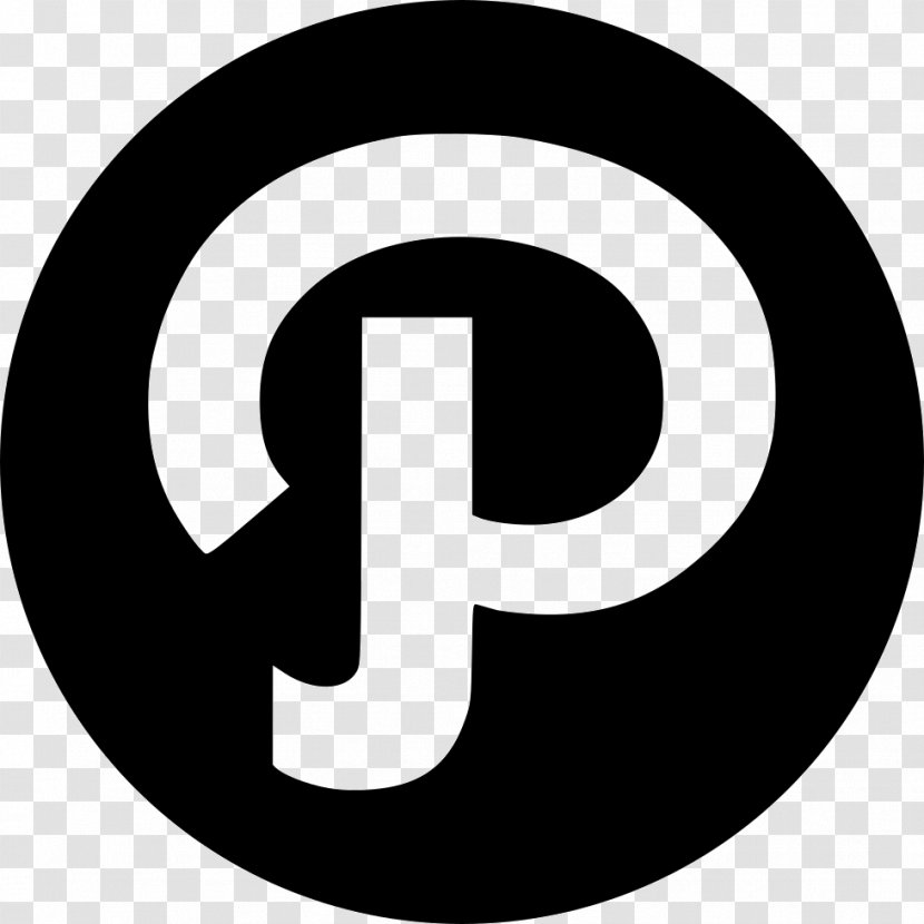 Pinterest White Logo - Brand - Path Transparent PNG