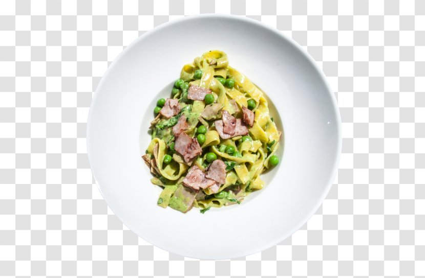 Carbonara Taglierini Tagliatelle Vegetarian Cuisine Fettuccine - Salad Transparent PNG