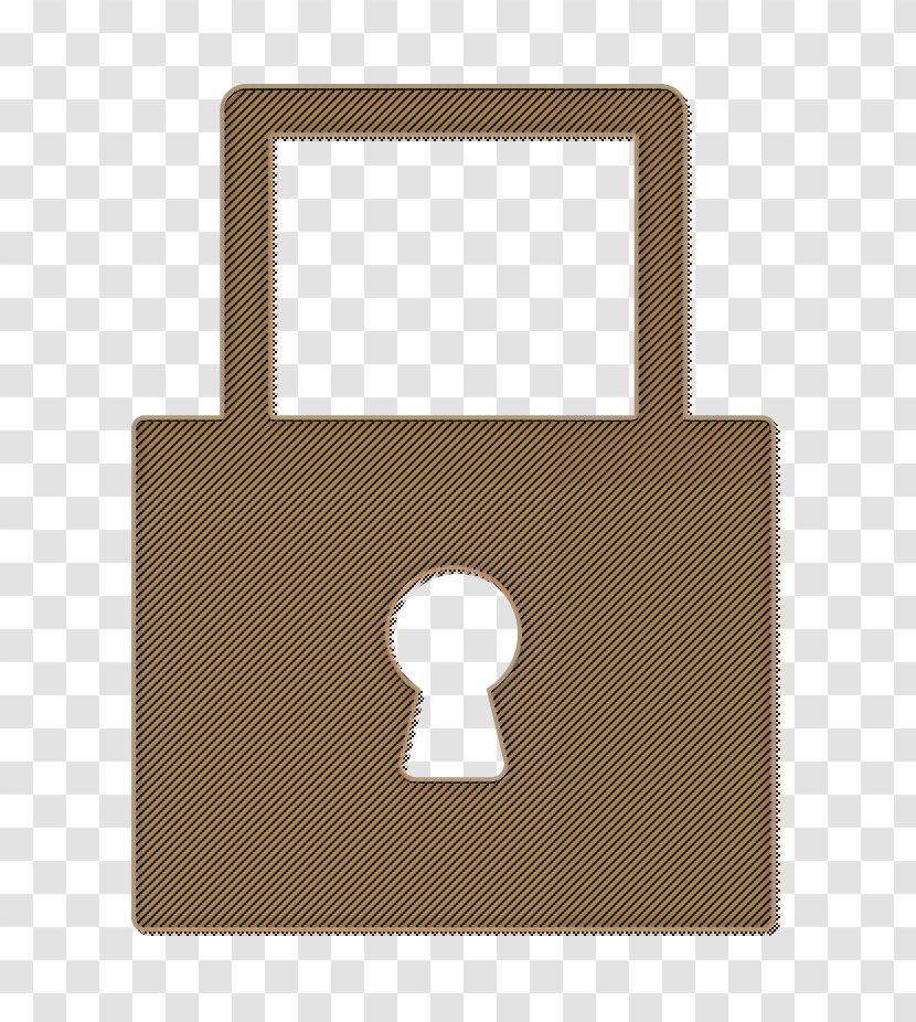 Padlock Icon Safe Safety - Unlock - Lock Beige Transparent PNG