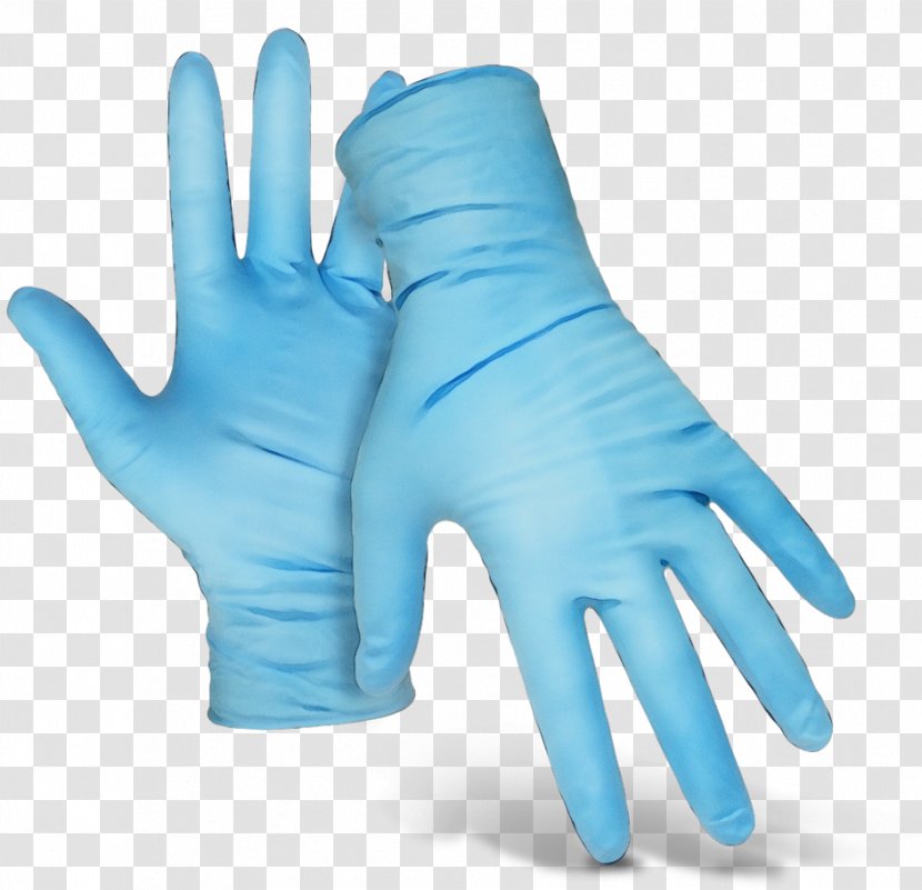 Glove Safety Personal Protective Equipment Blue Medical - Latex Transparent PNG