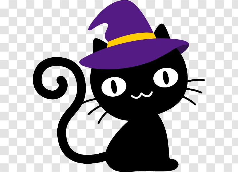 Black Cat Halloween Hat - Obake - Plum Blossom Transparent PNG