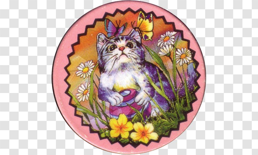 Whiskers Kitten Tabby Cat Floral Design - Like Mammal Transparent PNG