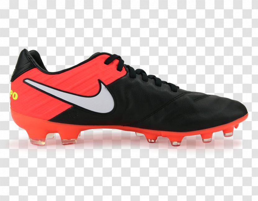 Cleat Sports Shoes Buty NIKE TIEMPOX GENIO II LEATHER FG 819213-018 - Shoe - Reflect Orange Nike Soccer Ball Black And White Transparent PNG