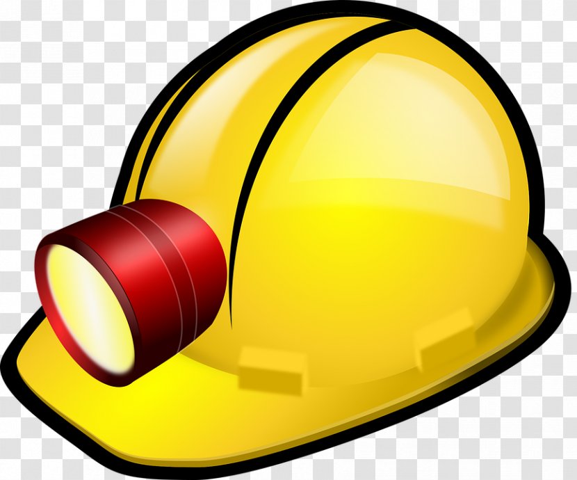 Helmet Mining Hard Hat Miners Cap Clip Art - Stock Photography - A Yellow Transparent PNG