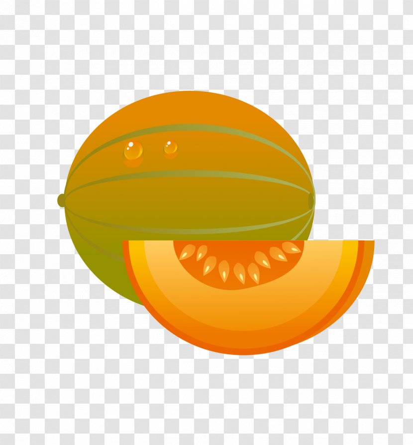 Hami Melon Cantaloupe Drawing Cartoon - Hand-painted Transparent PNG