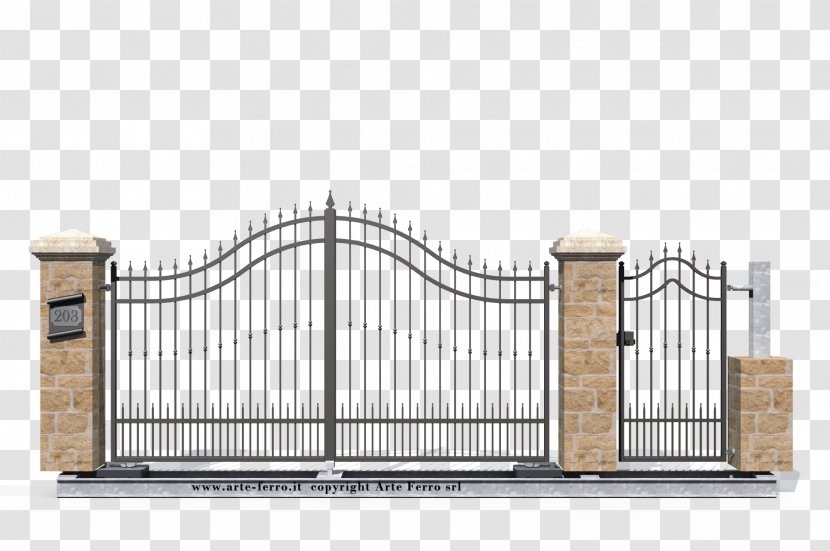 Fence Gate Sheet Metal Wrought Iron - Laser Transparent PNG