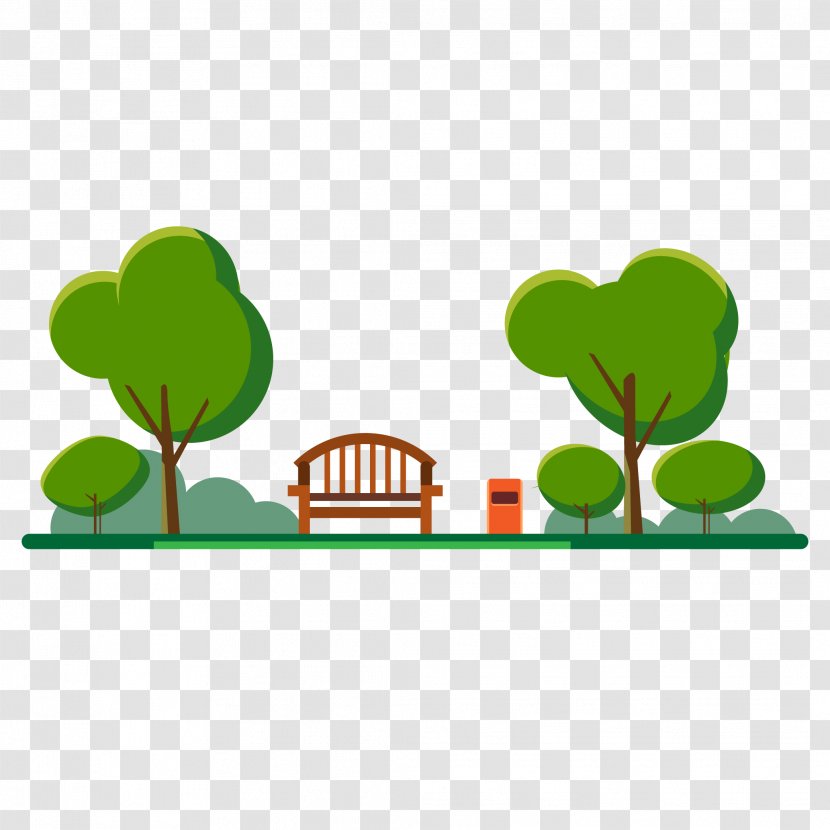 Urban Park Silver Springs Clip Art - Leaf - Chairs Cartoon Trees Transparent PNG