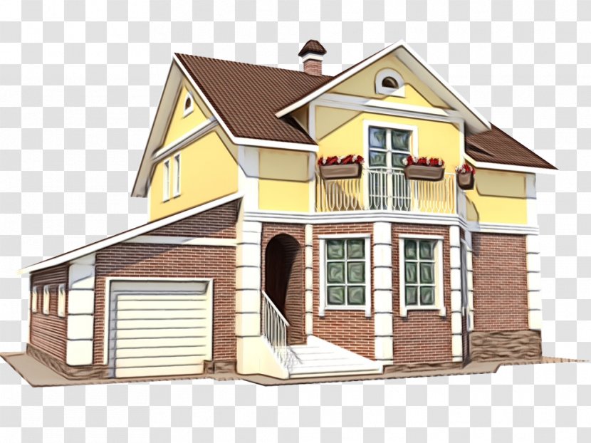Real Estate Background - Cottage - Residential Area Transparent PNG