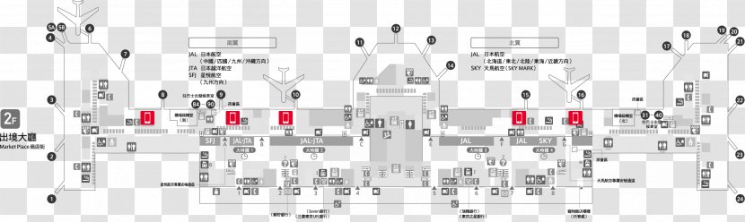 Haneda Airport Terminal 1 Station International Narita 2·3 - Map Transparent PNG