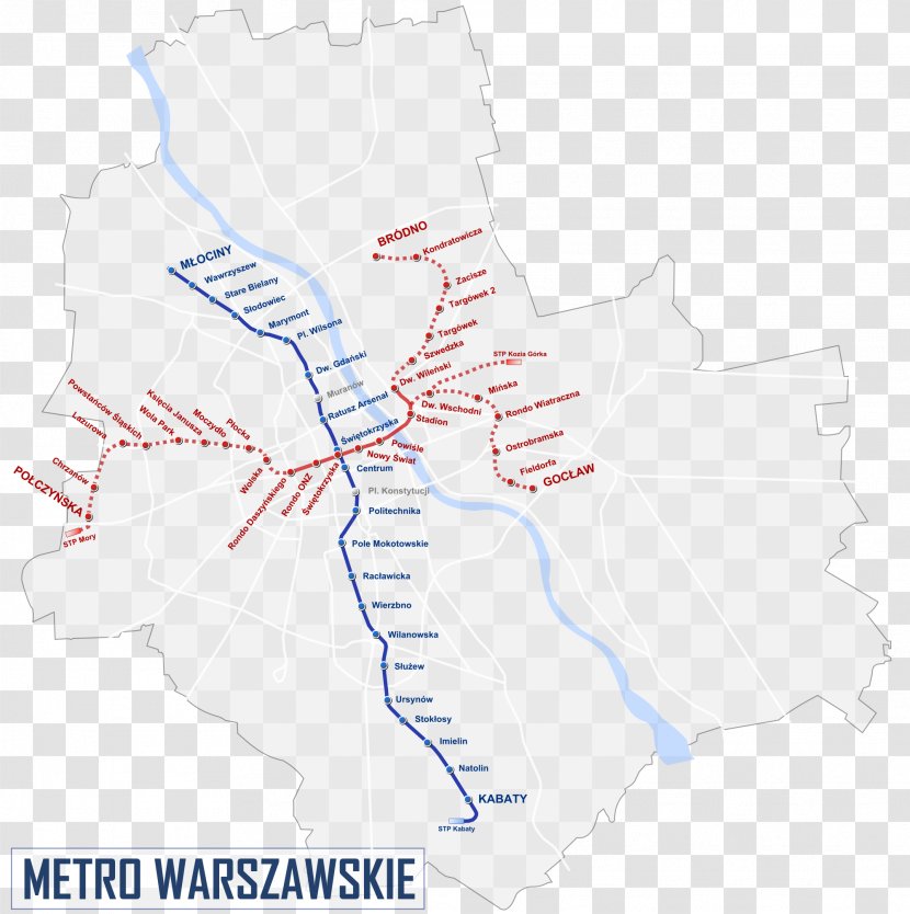 Rapid Transit Warsaw Metro Nowy Świat-Uniwersytet Station Rail Transport Młociny - Train Transparent PNG