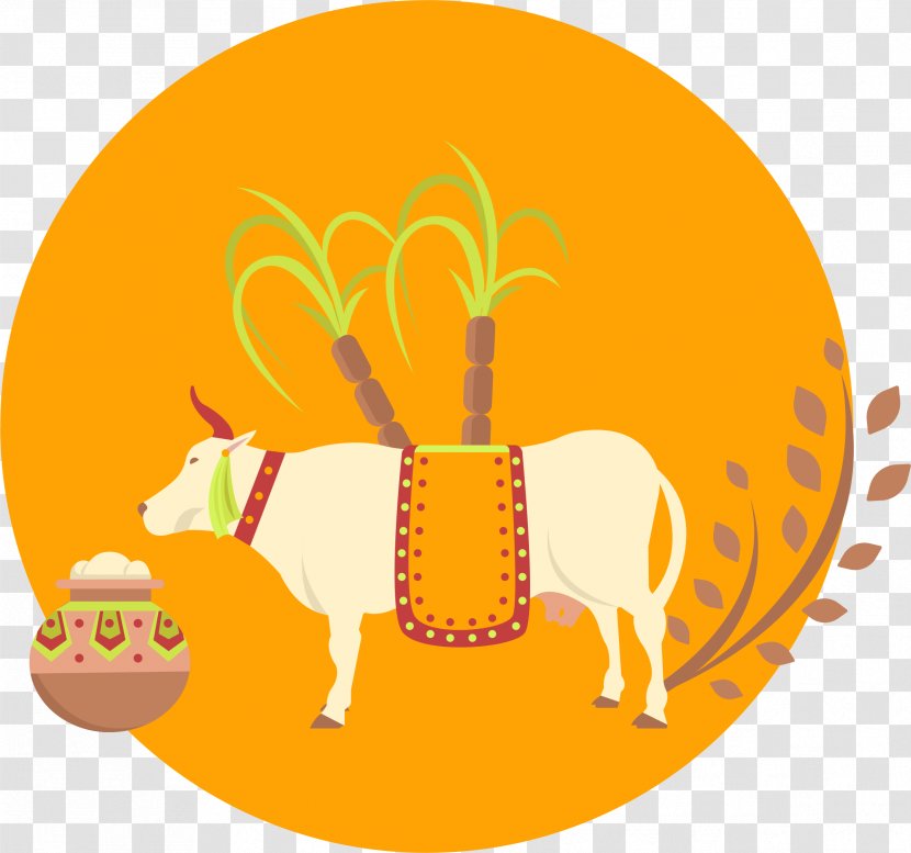 Thai Pongal Cattle Mattu Festival - Yellow - Rice Pot Culture Transparent PNG