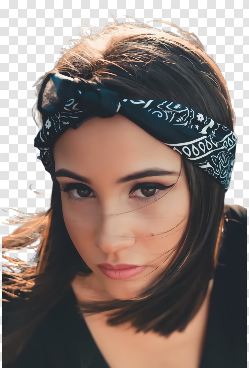 Headpiece Hair Tie Headband Kerchief Eyebrow - Face Transparent PNG