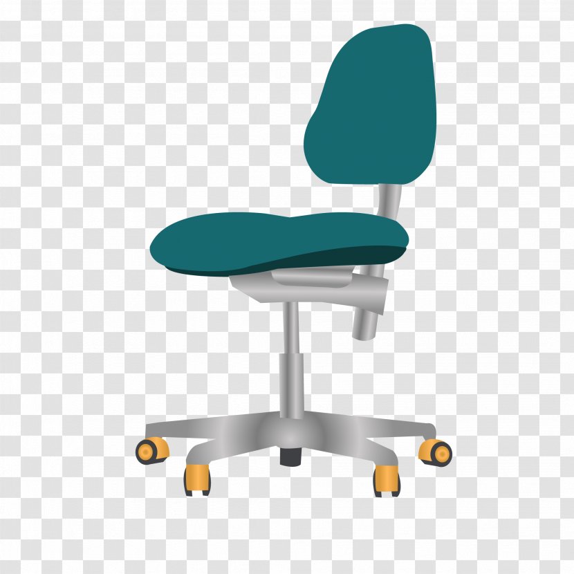Table Swivel Chair - Plastic - Vector Office Transparent PNG