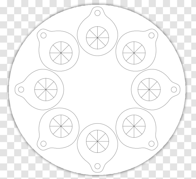 Circle White Line Art Point Angle - Area Transparent PNG
