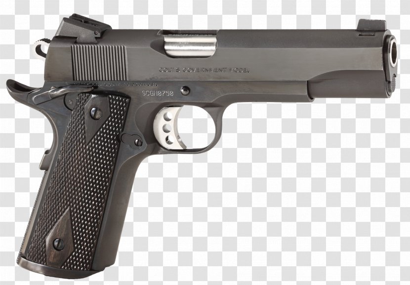 Springfield Armory Firearm .45 ACP M1911 Pistol - Cartoon - Handgun Transparent PNG