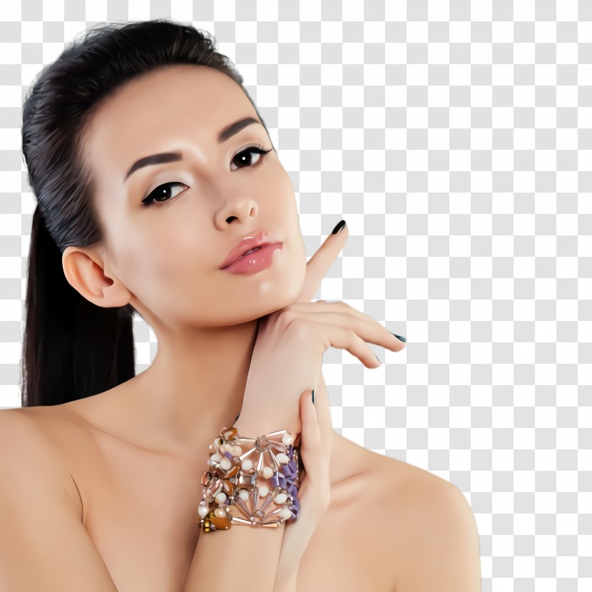 Skin Face Nose Chin Eyebrow - Beauty - Diamond Cheek Transparent PNG