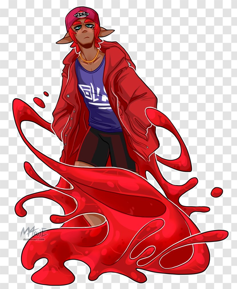 DeviantArt Splatoon Artist - Heart - Blood Trace Transparent PNG