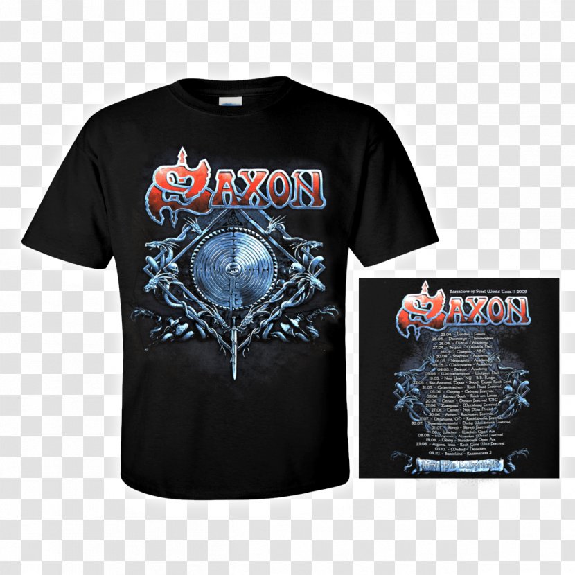 T-shirt Saxon Into The Labyrinth Heavy Metal Live To Rock - Silhouette Transparent PNG