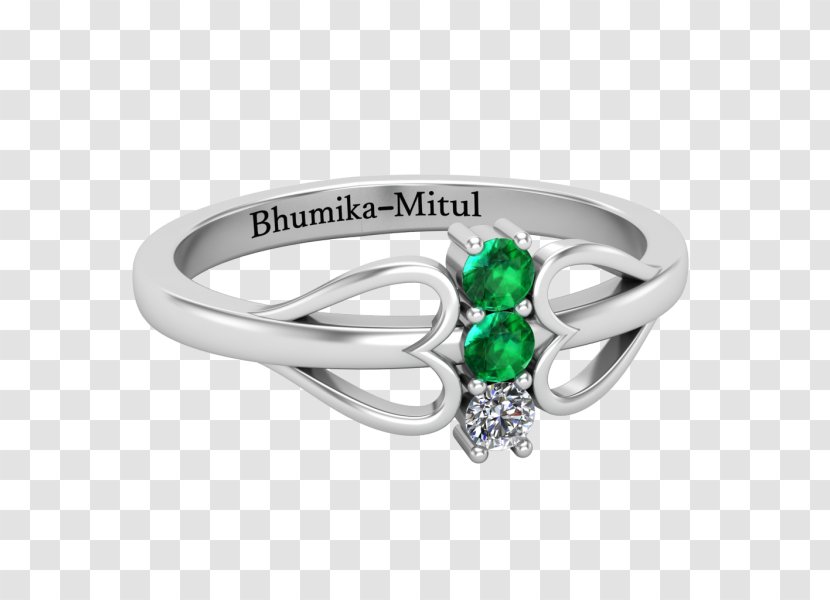 Emerald Pre-engagement Ring Gemstone Engraving - Signetring - Couple Rings Transparent PNG