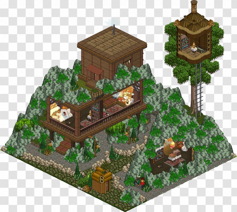 Habbo Cabane House Game Granary - Building - Jungle Transparent PNG