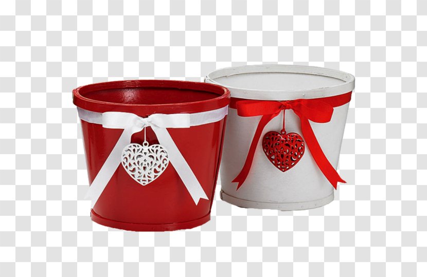 Red Bucket White Clip Art - Barrel - And Bow Transparent PNG