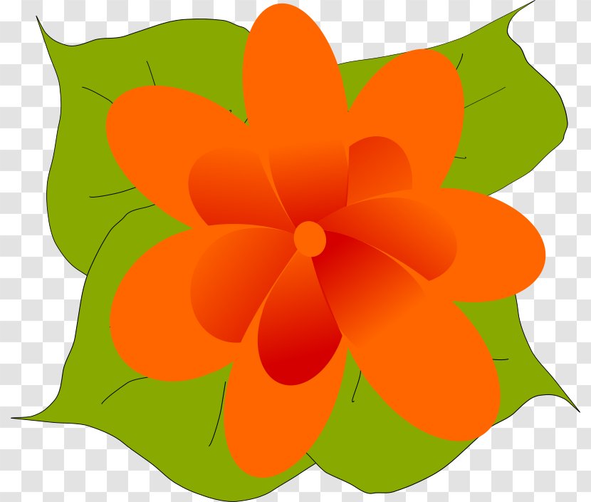 Flower Leaf Clip Art - Pink Flowers - Orange Transparent PNG