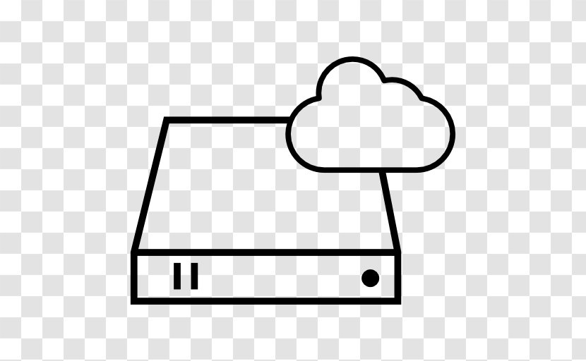 Cloud Storage Computer Data Computing - Line Art Transparent PNG