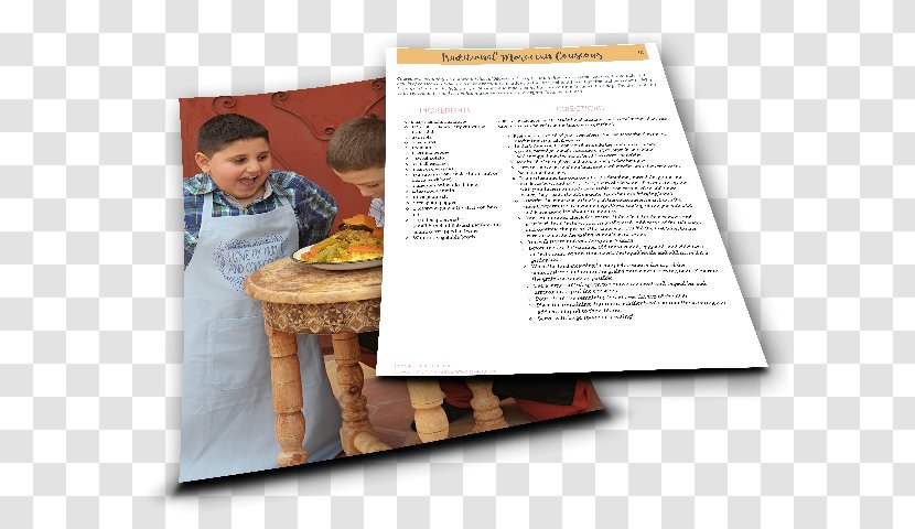 Moroccan Cuisine Couscous Literary Cookbook Recipe - Menu - Book Cover Mockup Transparent PNG