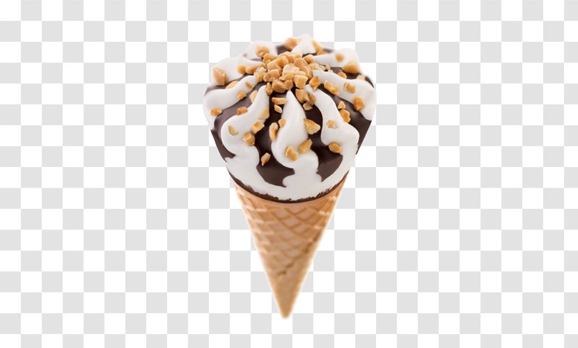 Ice Cream Cones Sundae Peanut Butter Cup - Dairy Product Transparent PNG