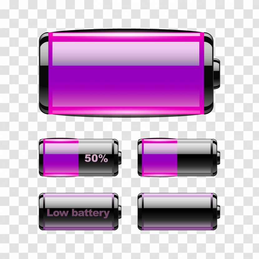 Battery Download Purple - Color Transparent PNG