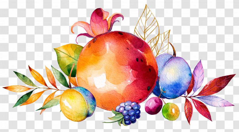 Autumn Watercolor Painting Stock Photography Royalty-free - Easter Egg - Hand Drawn Fruits And Vegetables Transparent PNG