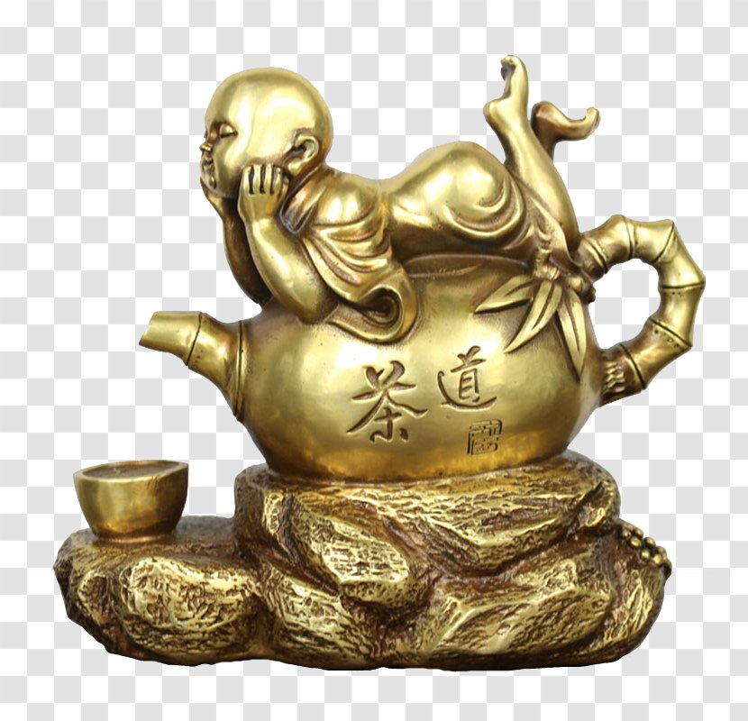 Children Lying Teapot - Buddharupa - Brass Transparent PNG