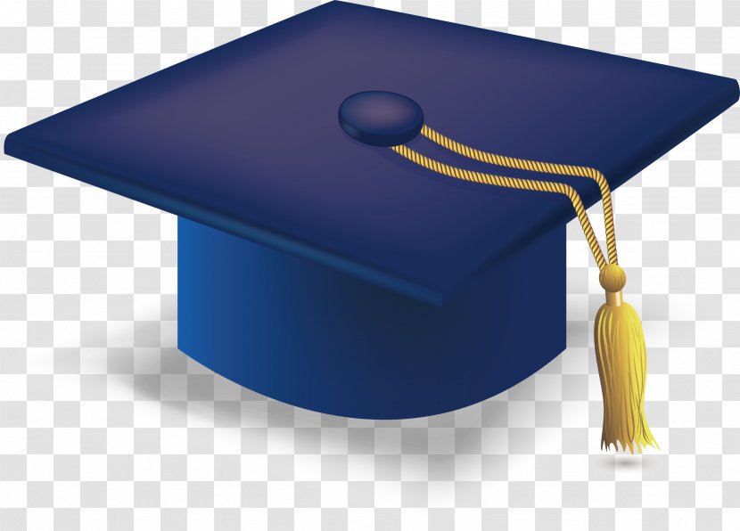 Graduation Ceremony Square Academic Cap Hat - Student - Blue Transparent PNG