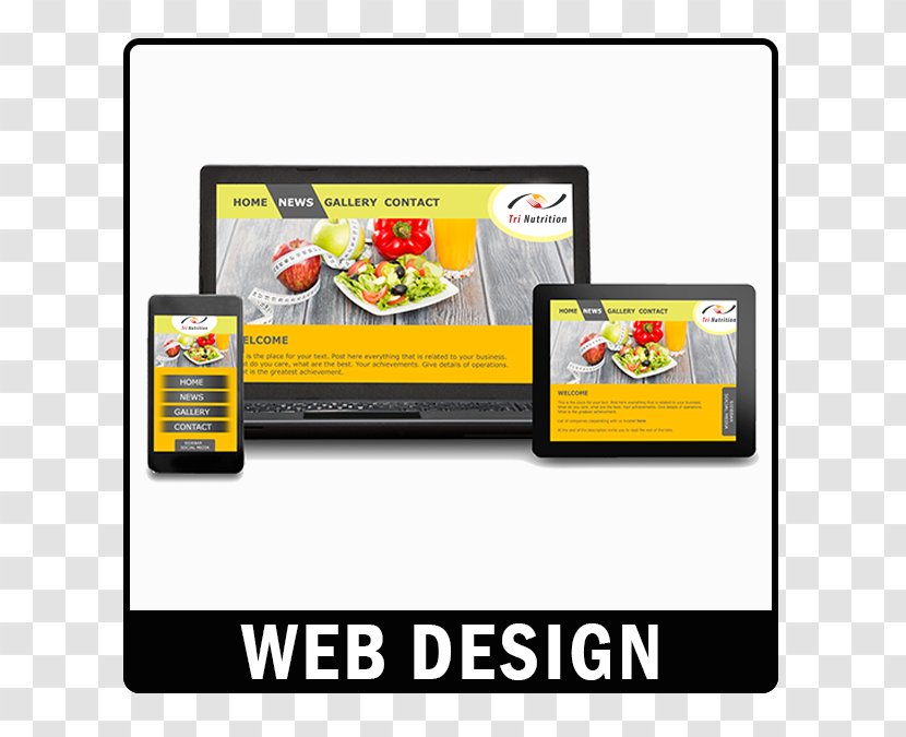 Digital Marketing Responsive Web Design Landing Page - Yellow - Conventional Advertising Transparent PNG