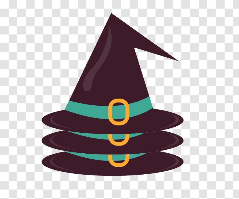 Magic Halloween Hat Witch - Cone Transparent PNG