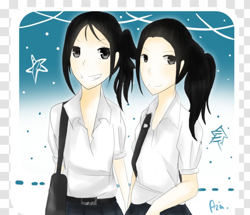 Black Hair School Uniform Human Behavior Illustration - Tree Transparent PNG