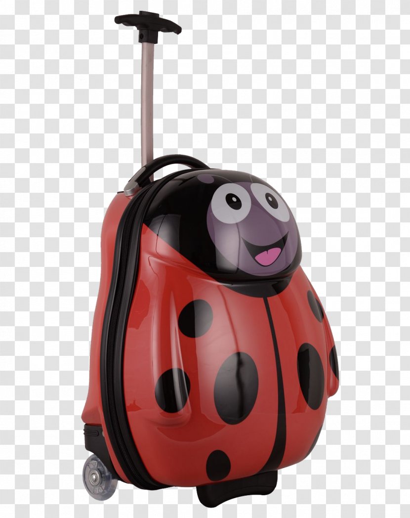 Ladybird Beetle Designer - Baggage - Ladybug Cartoon Trolley Transparent PNG