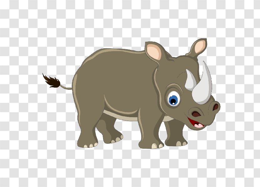 Rhinoceros Clip Art - Horn - Free Rhino Cliparts Transparent PNG