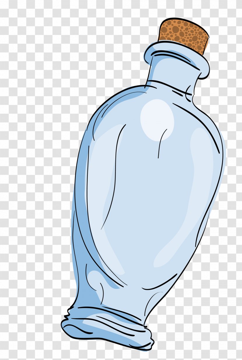 Glass Bottle Clip Art - Cartoon - Vector Drifting Transparent PNG