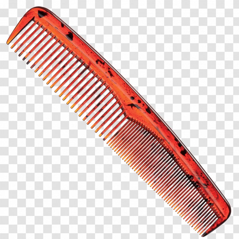 Comb Hairstyle Cosmetologist Brush - Orange - Hair Transparent PNG