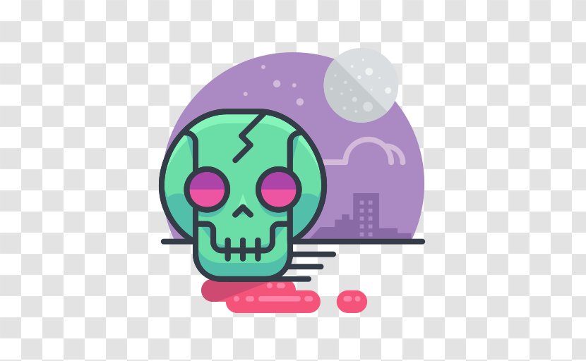 Flat Design Halloween - Pink - Skull Avatar Transparent PNG