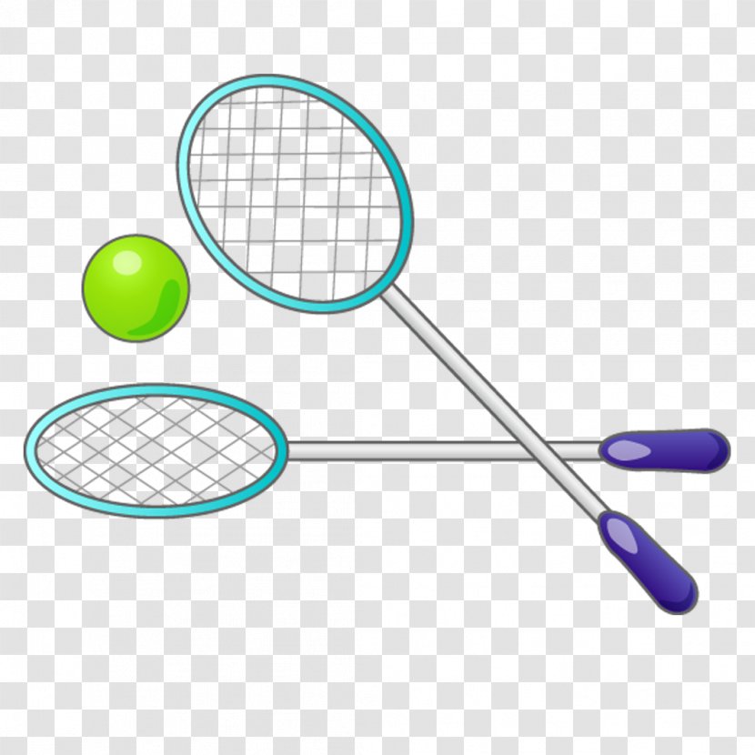 Racket Badminton - Tennis Accessory - Creative Transparent PNG