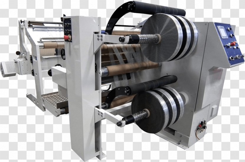 Paper Roll Slitting Adhesive Tape Machine Converters - Printing Press Transparent PNG
