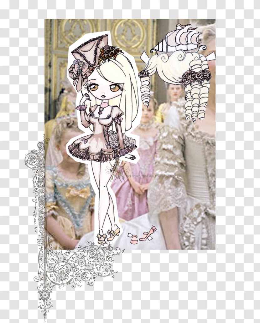 Paper Costume Design Character - Rococo Painting Transparent PNG