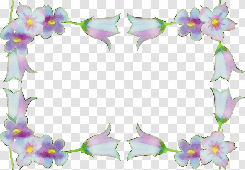 Blue Flower Borders And Frames - Drawing - Wildflower Plant Transparent PNG